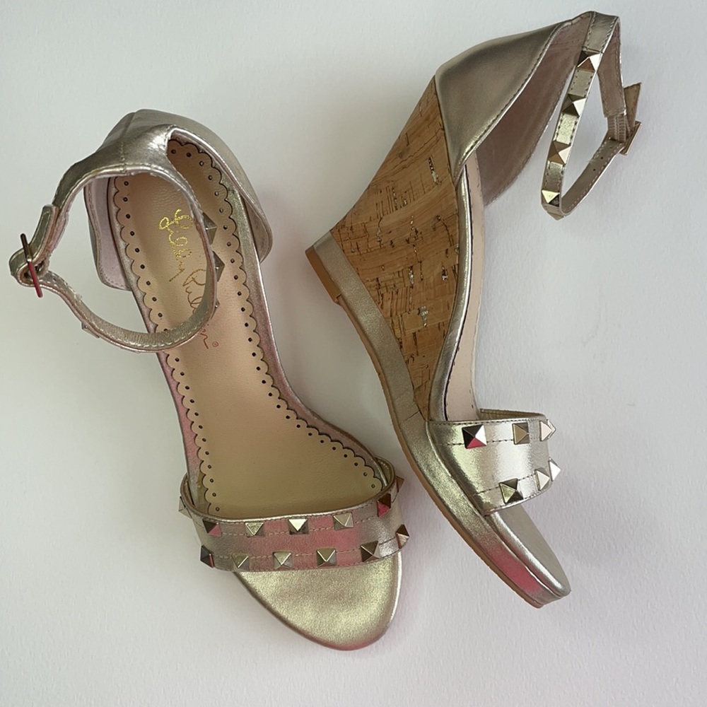 Lilly Pulitzer Studded Wedges